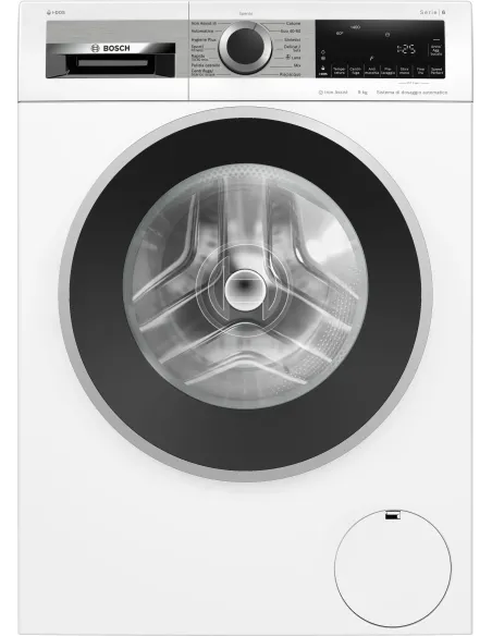 Bosch Serie 6 WGG244F1IT Lavatrice a carica frontale 9kg 1400g min Bianco con pannello di controllo silver Classe A