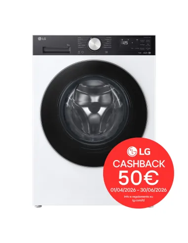 LG F4NX5009TKC Lavatrice smart 9kg | Serie X5 Classe A-40% | 1400 giri, Wi-Fi, 6 Motion Direct Drive, Allergy Care, Direct