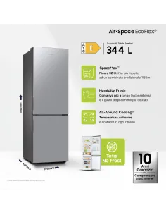 Samsung Frigorifero Combinato EcoFlex 1.85m 344L RB33B610ESA 2