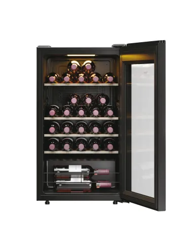 Haier Wine Bank 50 Serie 3 HWS34GGH1 Cantinetta vino con compressore Libera installazione Nero 34 bottiglia bottiglie