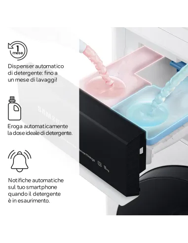 Samsung WW90DG6G94LKU3 lavatrice Caricamento frontale 9 kg 1400 Giri min Bianco