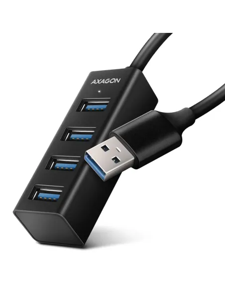 Axagon HUE-M1A hub di interfaccia USB 3.2 Gen 1 (3.1 Gen 1) Type-A 5000 Mbit s Nero