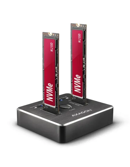 Axagon ADSA-M2C docking station per unità di archiviazione USB 3.2 Gen 2 (3.1 Gen 2) Type-C Nero