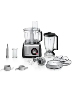 Bosch MC812M814 robot da cucina 1250 W 3,9 L Nero, Acciaio inox, Trasparente