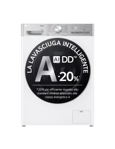 LG D4R9513TPWC Lavasciuga 13 7kg AI DD, Classe D, 1400 giri, TurboWash 360, Autodosaggio