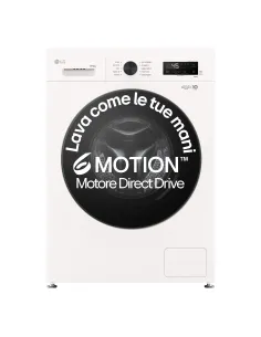 LG W4NX1095NWB Lavasciuga 9 5kg Serie X1, Classe A E, 6 Motion Direct Drive, Wi-Fi, 1400 giri, Allergy Care, Bianca