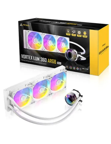 Antec Vortex Lum 360 White ARGB Processore Kit di raffreddamento a liquido 12 cm Bianco
