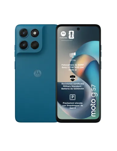 Motorola moto g57 Camera 50MP Doppia SIM Android 16.0 5G USB tipo-C 8 GB 256 GB 5200 mAh Blu