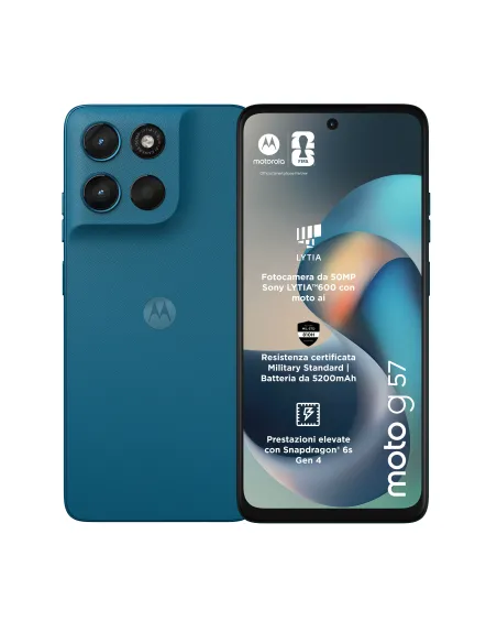 Motorola moto g57 Camera 50MP Doppia SIM Android 16.0 5G USB tipo-C 8 GB 256 GB 5200 mAh Blu