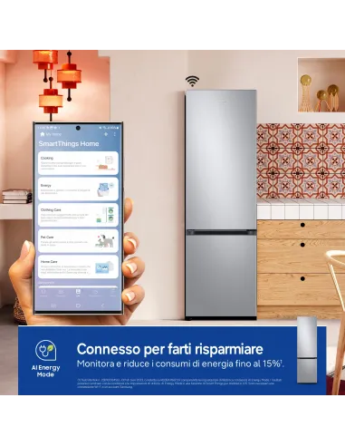 Samsung Frigorifero Combinato EcoFlex AI 2m 387L RB38C607AS9
