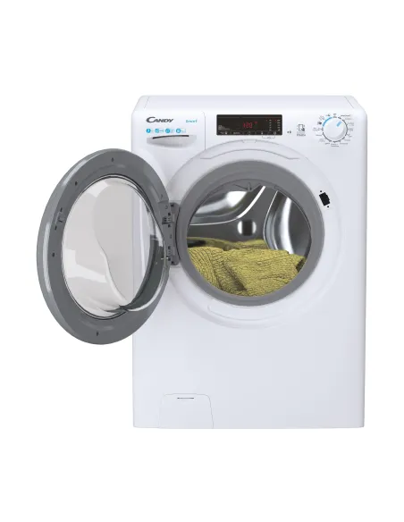 Candy Smart , Lavatrice Slim 7 KG, Classe C, 1200 giri, Bianco, Vapore, Wi-Fi, CSS4127TWR3 1-11