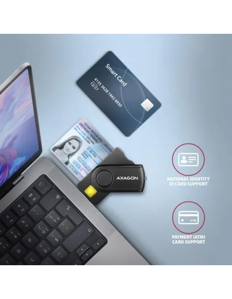 AXAGON CRE-SMP2A USB Smart Card & SD/microSD/SIM Card PocketReader