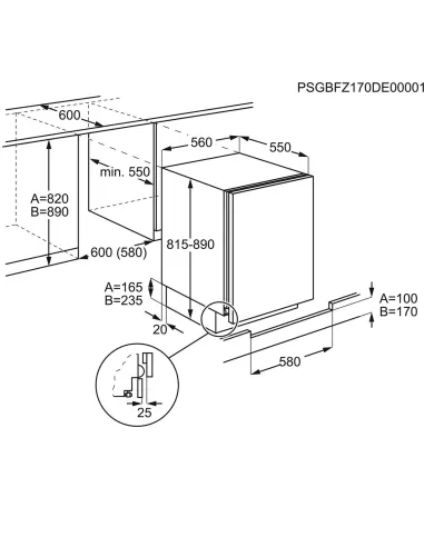 Electrolux KXB2AE82S Frigorifero ad incasso