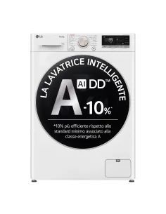 LG F4R7010TSWG Lavatrice 10kg AI DD, Classe A-10%, 1400 giri, TurboWash, Vapore