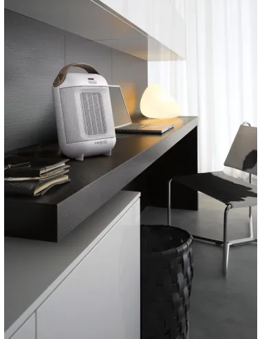 De’Longhi Capsule HFX30C18.IW Interno Marrone, Bianco 1800 W Riscaldatore ambiente elettrico con ventilatore