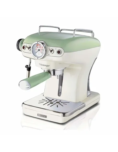Ariete 1389 Macchina da Caffè Espresso di Design - per Polvere e cialde ESE - filtro 1 e 2 tazze - Montalatte - 850 Watt -