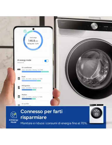 Samsung WW11DG6B85LK lavatrice Caricamento frontale 11 kg 1400 Giri min Bianco