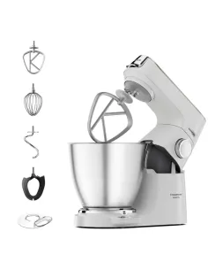 Kenwood Titanium Chef Baker XL Lite - Impastatrice planetaria, 3 ganci e fruste,1200W, 7L, Bianco (KVL65.001WH)