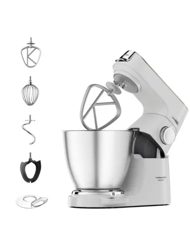 Kenwood Titanium Chef Baker XL Lite - Impastatrice planetaria, 3 ganci e fruste,1200W, 7L, Bianco (KVL65.001WH)