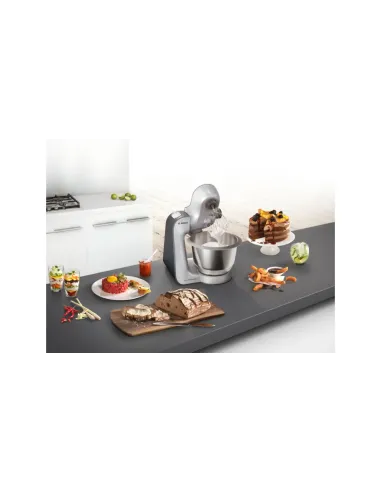 Bosch MUM59S81DE robot da cucina 1000 W 3,9 L Nero, Acciaio inox