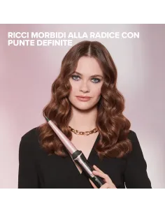 Bellissima Imetec Iconic Curls, ferro arricciacapelli, rivestimento in ceramica, forma conica per ricci stretti e morbidi, 2