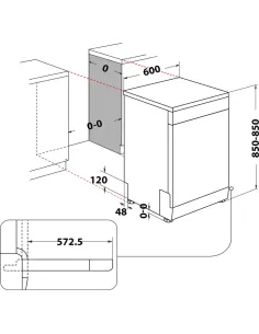 Whirlpool Lavastoviglie FS 60cm classe A, 14 coperti, terzo cesto flessibile, 6° senso, PowerCleanPro 2