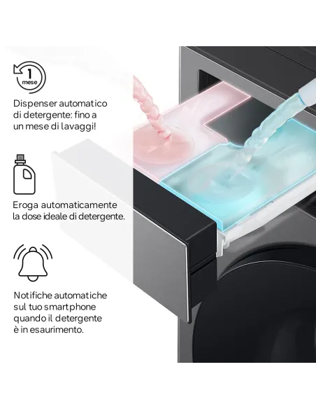 Samsung WF90F09C4SU3 lavatrice Caricamento frontale 9 kg 1400 Giri min Argento