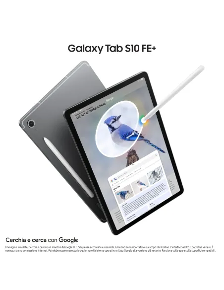Samsung Galaxy Tab S10 FE+, Android Tablet, Display 13.1" LCD, Wifi, RAM 12GB, 256GB, 10.090 mAh, S Pen, Android 15, IP68, Gray
