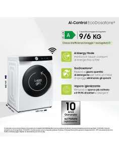 Samsung Lavasciuga AI Control Ecodosatore 9 6Kg WD90DG6B85BKU3 2