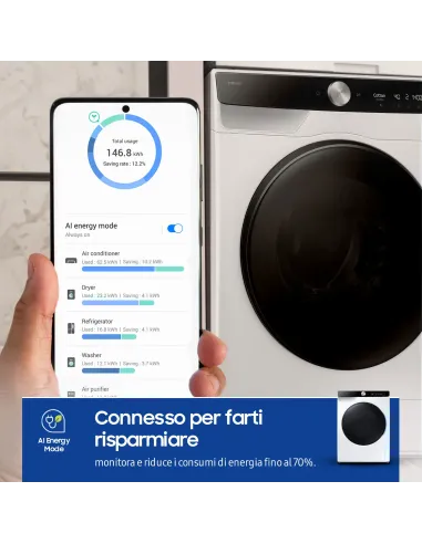 Samsung Lavasciuga AI Control Ecodosatore 9 6Kg WD90DG6B85BKU3