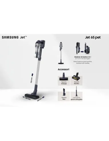 Samsung Aspirapolvere senza filo Jet™ 65 pet 150W VS15A60AGR5