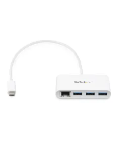 StarTech.com Hub USB 3.0 (5Gbps) a 3 porte con Gigabit Ethernet - USB-C a 3x USB-A - Bianco 2