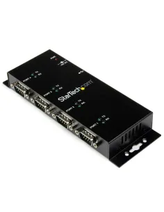 StarTech.com Hub adattatore seriale USB a DB9 RS232 4 porte - Guide DIN industriali e montabile a parete