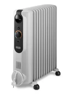 De’Longhi Radia-s Easytronic Interno Nero, Bianco 2500 W Riscaldatore ambiente elettrico a olio