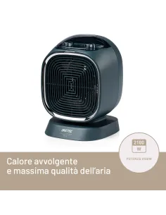 Imetec Silent Power Pure, Termoventilatore silenzioso con ionizzatore e timer di autospegnimento, Stufetta Elettrica, 2100 W, 2
