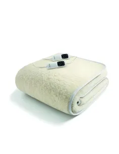 Imetec Scaldasonno Adapto matrimoniale 150 x 160 cm, Basso consumo, Riscaldamento rapido, Temperatura personalizzata, 100% lana