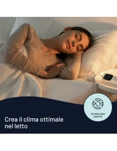 Imetec Scaldasonno Adapto matrimoniale 150 x 160 cm, Basso consumo, Riscaldamento rapido, Temperatura personalizzata, 100% lana 2