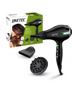 Imetec ECO SE9 1000 Asciugacapelli con Tecnologia Eco Technology 1400 W, Consumo Energetico Ridotto, 8 Combinazioni