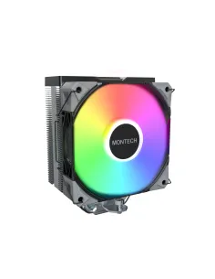 Montech NX400 ARGB Processore Raffreddatore d'aria 12 cm Nero 2 pz