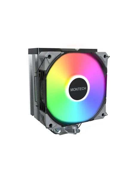 Montech NX400 ARGB Processore Raffreddatore d'aria 12 cm Nero 2 pz