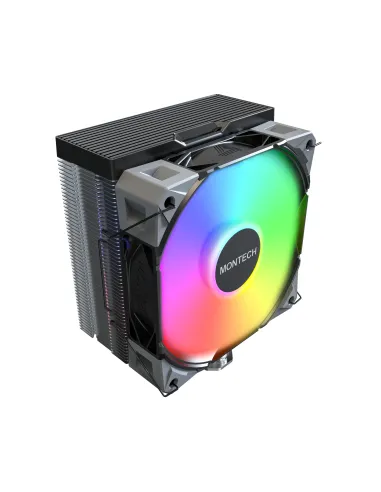 Montech NX400 ARGB Processore Raffreddatore d'aria 12 cm Nero 2 pz