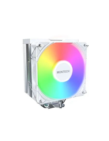 Montech NX400 ARGB Processore Raffreddatore d'aria 12 cm Bianco 2 pz
