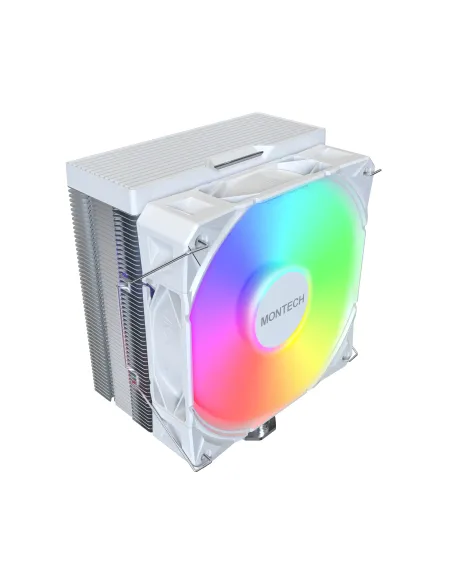 Montech NX400 ARGB Processore Raffreddatore d'aria 12 cm Bianco 2 pz