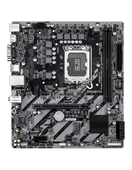GIGABYTE H810M H Scheda madre - CPU Intel Core Ultra (Serie 2), VRM a 4+1+2 fasi, fino a 6400 MHz DDR5, 1xPCIe 4.0 M.2, LAN