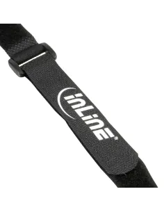 InLine Cinghie di fissaggio con chiusura a strappo, 20x200mm, nero, 10pz 2
