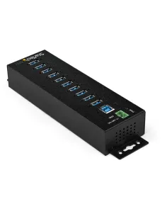 StarTech.com Hub USB 3.0 industriale a 10 porte con adattatore di alimentazione - Protezione contro le sovratensioni - Hub di 2