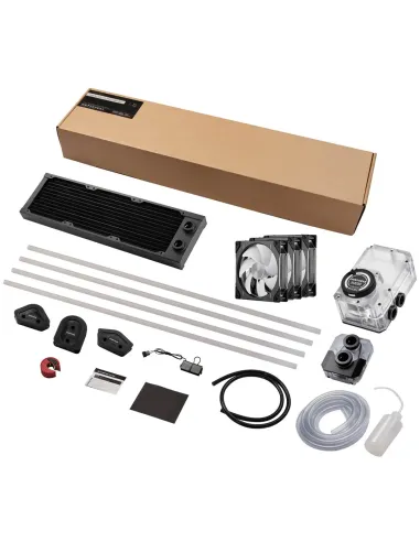Phanteks EZ-Fit 360 D30-Kit Processore Kit di raffreddamento a liquido 12 cm Nero, Trasparente 10 pz
