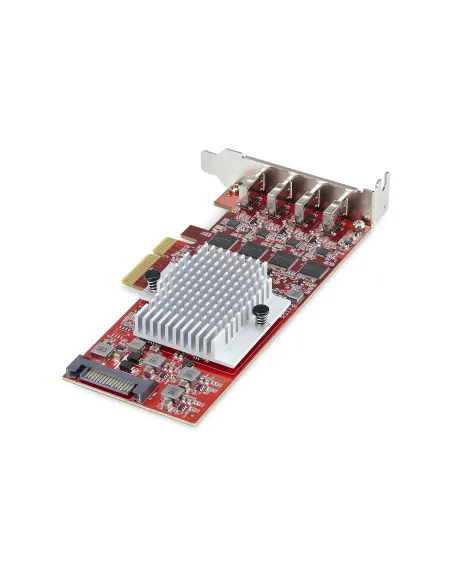 StarTech.com Scheda PCIe USB-C a 4 Porte, USB 3.2 10Gbps, Scheda di Espansione PCI Express USB Type-C con 4 Controller USB