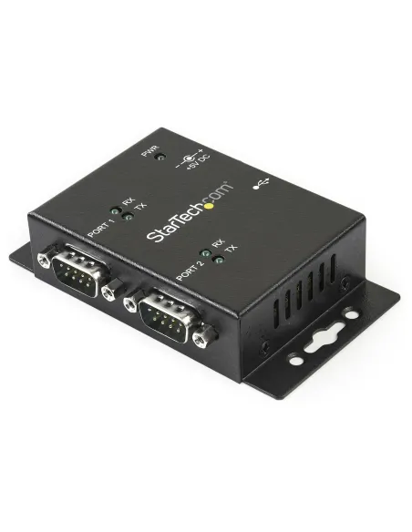 StarTech.com Hub adattatore USB a seriale 2 porte per montaggio a parete con clip per guide DIN