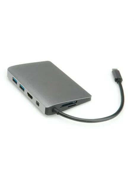 ROLINE 12.02.1021 replicatore di porte e docking station per laptop Cablato USB 3.2 Gen 2 (3.1 Gen 2) Type-C Grigio